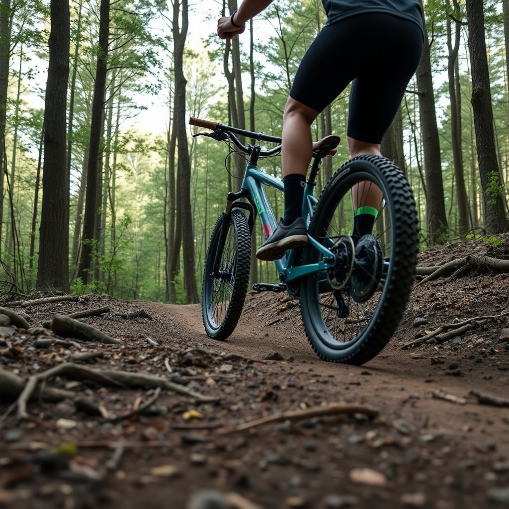 <clean photorealistic photo/illustration of the Drive Medical Daytona 4 on a forest trail