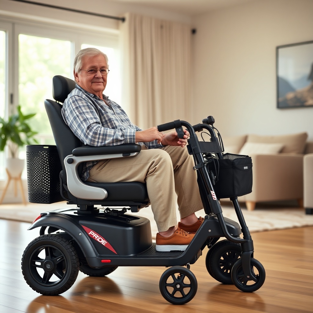 A clean photorealistic photo of a person with average build sitting comfortably in a Pride