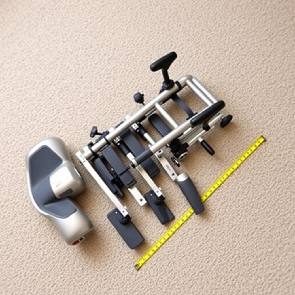 A clean photorealistic photo of a silver Pride Go-Go Elite Traveller Plus folded into five