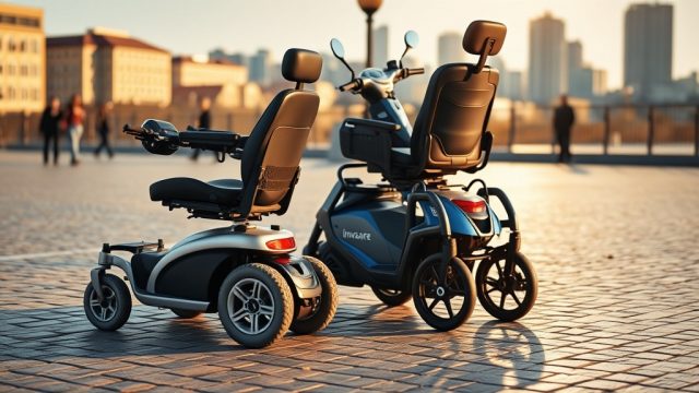 Pride Go-Go Elite Traveller Plus vs. Invacare Action 5: Vergleich